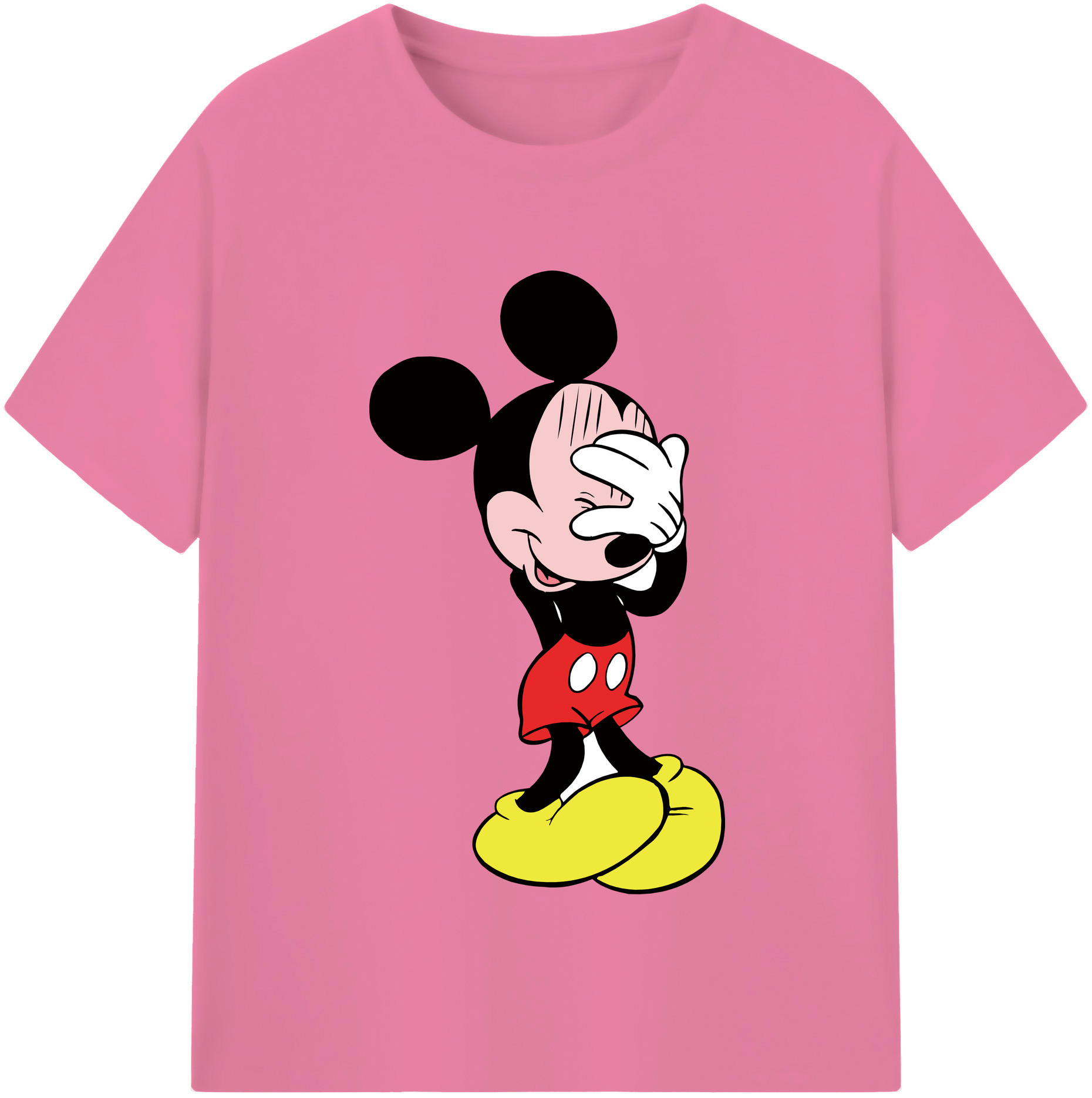 （画像用） ミッキーマウス Mickey Mouse 綿100％半袖Tシャツ（フロントプリント）
